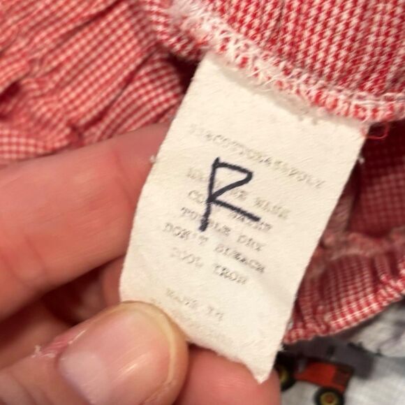 Boys Boutique 3T Tractor Pants & Red Gingham Pants Lot Good/Play Condition - Picture 4 of 4